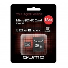 Карта памяти  Micro SecureDigital 16Gb QUMO QM16GMICSDHC10U1 {MicroSDHC Class 10 UHS-I, SD adapter}