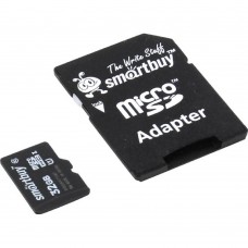 Карта памяти  Micro SecureDigital 32Gb Smart buy SB32GBSDCL10-01 {Micro SDHC Class 10, SD adapter}