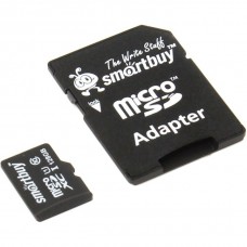Карта памяти  Micro SecureDigital 128Gb Smart buy SB128GBSDCL10-01 {Micro SDHC Class 10, UHS-1, SD adapter}