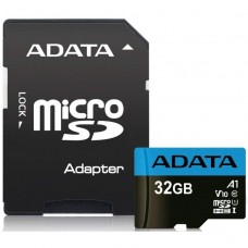 Карта памяти  Micro SecureDigital 32Gb A-DATA AUSDH32GUICL10A1-RA1 {MicroSDHC Class 10 UHS-I, SD adapter}