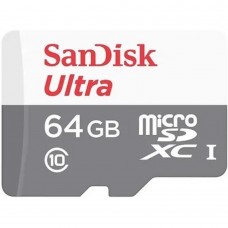 Карта памяти  Micro SecureDigital 64Gb SanDisk SDSQUNR-064G-GN3MN Ultra Light w/o adapter