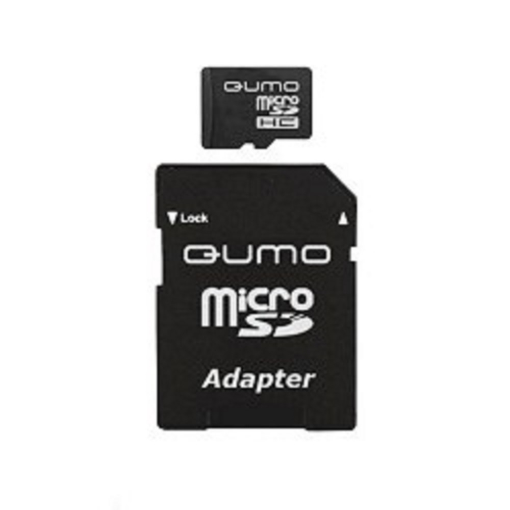 Карта памяти  Micro SecureDigital 8Gb QUMO QM8GMICSDHC10 {MicroSDHC Class 10, SD adapter}