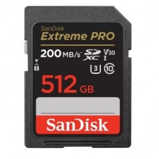 Карта памяти  SecureDigital 512GB SanDisk SDXC Extreme Pro UHS-I Class 3 (U3) V30 200/140 MB/s SDSDXXD-512G-GN4IN