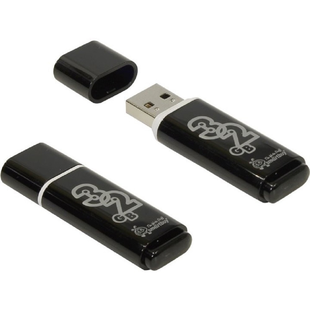 Носитель информации Smartbuy USB Drive 32Gb Glossy series Black SB32GBGS-K