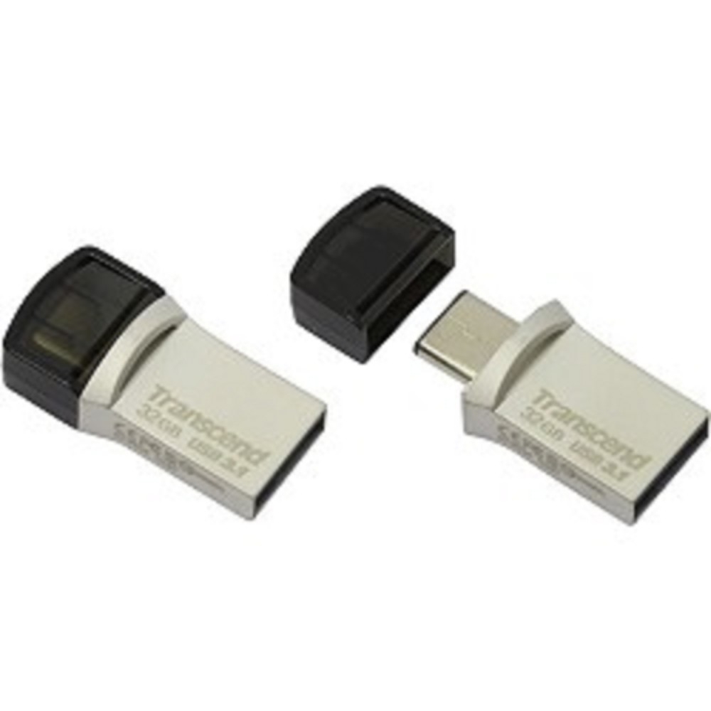 Носитель информации Transcend USB Drive 32Gb JetFlash 890 TS32GJF890S {USB 3.0/3.1 + Type-C}
