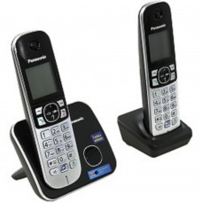 Телефон Panasonic KX-TG6812RUB Радиотелефон черный (2 трубки с ЖК диспл., DECT)
