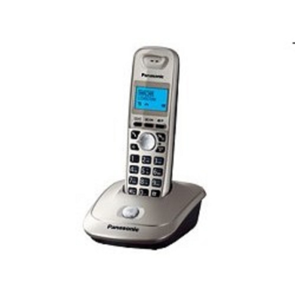 Телефон Panasonic KX-TG2511RUN (золото/платиновый) {АОН, Caller ID,спикерфон на трубке,переход в Эко режим одним нажатием}