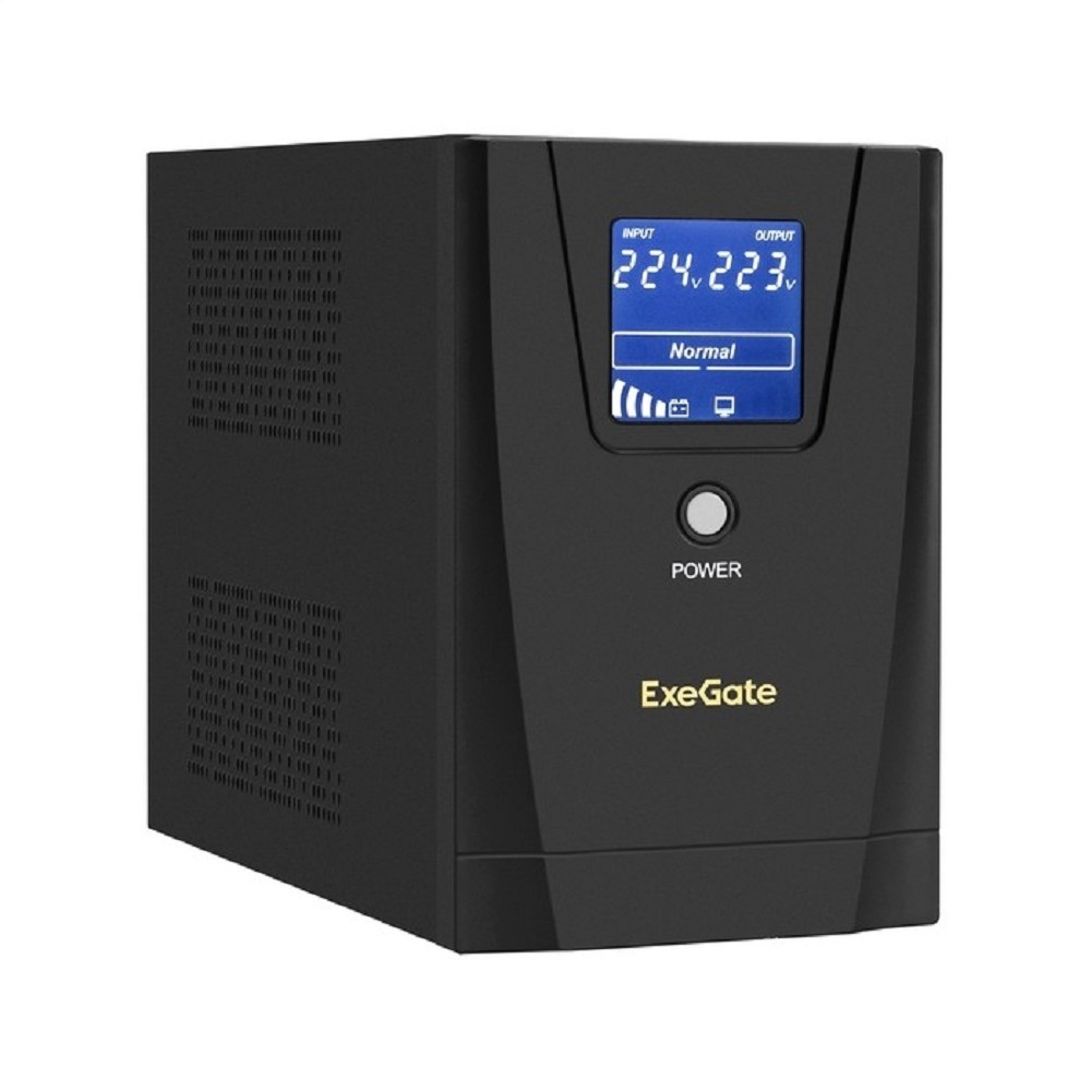 ИБП Exegate EX292804RUS ИБП ExeGate SpecialPro Smart LLB-1600.LCD.AVR.2SH.3C13.USB <1600VA/950W, LCD, AVR, 2*Schuko+3*C13, USB, съемн.кабель, металлический корпус, Black>