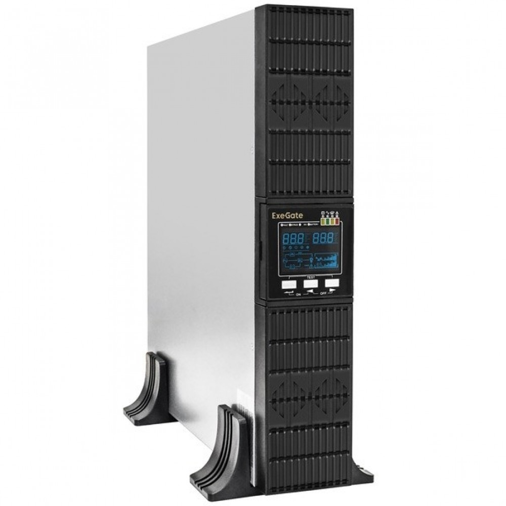 ИБП Exegate EX293048RUS ИБП On-line ExeGate PowerExpert ULS-1000.LCD.AVR.1SH.2C13.USB.RS232.SNMP.2U <1000VA/1000W, On-Line, PF=1, LCD, 1*Schuko+2*C13 , RS232, USB, SNMP-slot, Rackmount 2U/Tower, металличе