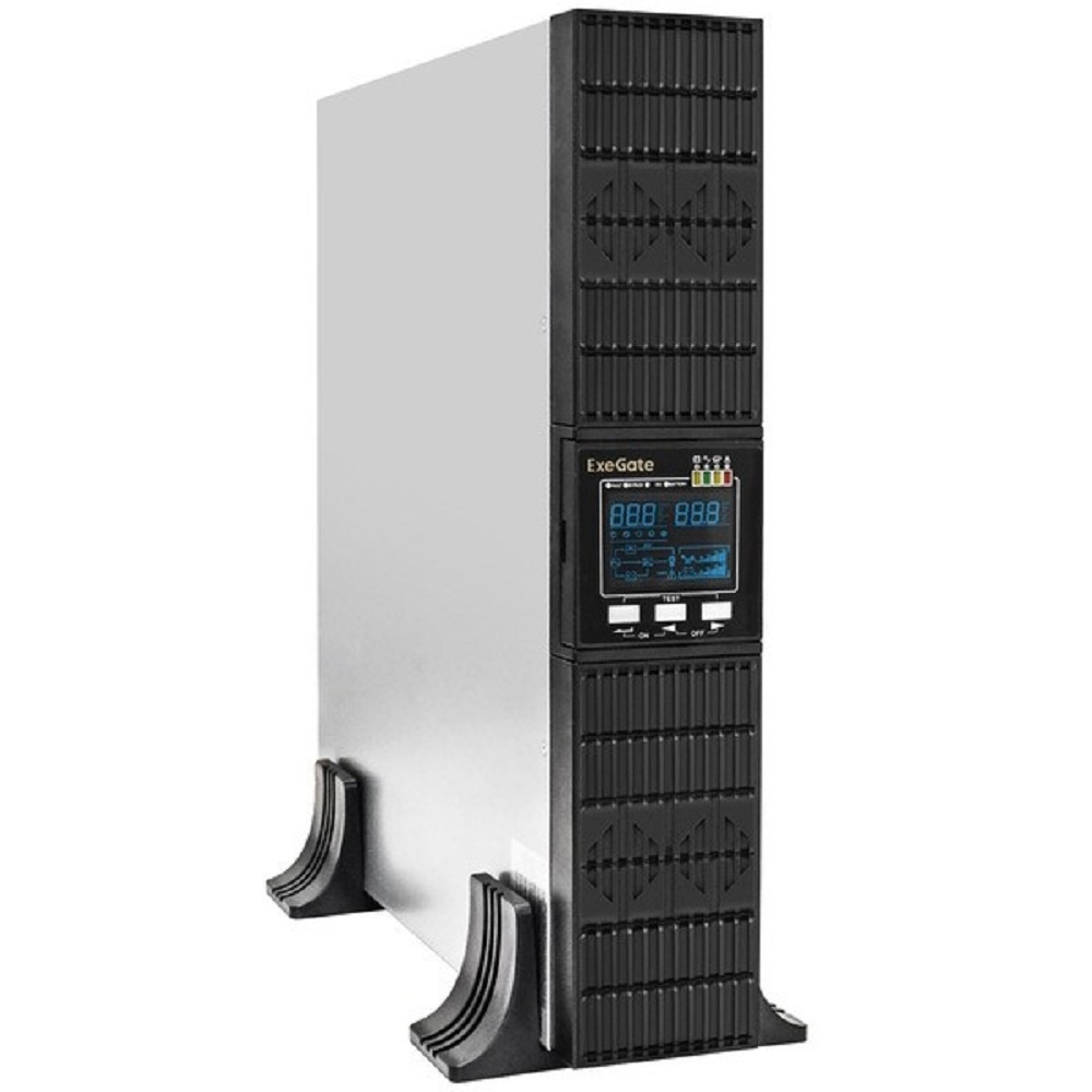 ИБП Exegate EX293050RUS ИБП On-line ExeGate PowerExpert ULS-3000.LCD.AVR.1SH.2C13.USB.RS232.SNMP.2U <3000VA/3000W, On-Line, PF=1, LCD, 1*Schuko+2*C13, RS232, USB, SNMP-slot, Rackmount 2U/Tower, металличес