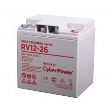 батареи/комплектующие к ИБП CyberPower Аккумуляторная батарея RV 12-26 12V/26Ah {клемма М6, ДхШхВ 166х125х175мм, высота с клеммами 175, вес 9,2кг, срок службы 8 лет}