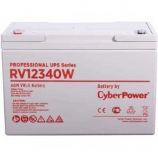 батареи/комплектующие к ИБП CyberPower Аккумуляторная батарея RV 12340W (12В/93 Ач), клемма М6, ДхШхВ 305х168х208мм, вес 31,1кг, срок службы 10 лет