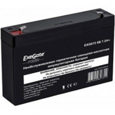 батареи Exegate EP234536RUS Аккумуляторная батарея  Exegate EXG672/GP 672, 6В 7.2Ач, клеммы F1
