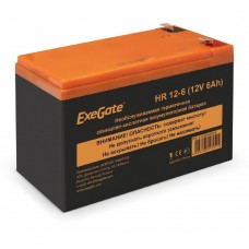 батареи ExeGate EX288653RUS АКБ HR 12-6 (12V 6Ah 1224W, клеммы F2+F1-)