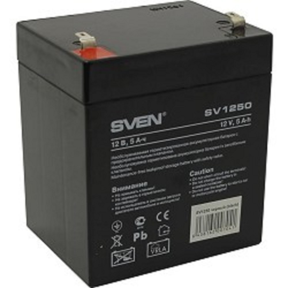 батареи Sven SV1250 (12V 5Ah) батарея аккумуляторная