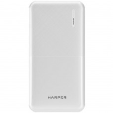 Аксессуар Harper Аккумулятор внешний портативный PB-10011 White (10 000mAh; Тип батареи Li-Pol; Выход 5V/2,1A; LED индикатор)
