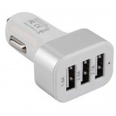 Аксессуар Cablexpert Адаптер питания 12V->5V 3-USB, 2.1/2/1A, белый (MP3A-UC-CAR17)