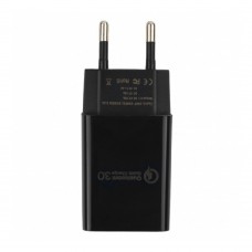 Аксессуар Cablexpert Адаптер питания, Qualcomm QC 3.0, 100/220V - 1 USB порт 5/9/12V, черный (MP3A-PC-17)