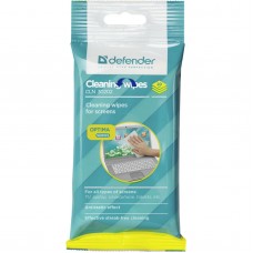 Чистящие средства  DEFENDER Салфетки для экрана CLN 30202, в мягкой упаковке, 20шт.
