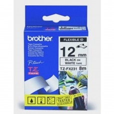 Расходные материалы Brother TZE-FX231 Пленка в кассете чёрный шрифт на белой основе