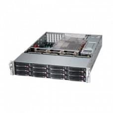 Сервер Supermicro CSE-826BAC12-R1K23LPB 2U 826BAC12-R1K23LPB/ HDD(12)LFF+opt.HDD(2)SFF/7xLP/2 x1200W/Backplane 12xSAS3/SATA3/NVMe4