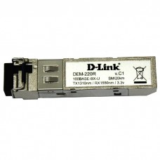 Сетевое оборудование D-Link 220R/20KM/A1A WDM SFP-трансивер с 1 портом 100Base-BX-U (Tx:1310 нм, Rx:1550 нм) для одномодового оптического кабеля (до 20 км)