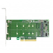 Сетевое оборудование Lr-Link LRNV95N8 PCIe x8 to 2-Port M.2 NVMe Adapter, Supports 2*M.2 NVMe SSD for 2230, 2242, 2260,2280 and 22110mm