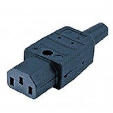 Монтажное оборудование Hyperline CON-IEC320C13 Разъем IEC 60320 C13 220В 10A на кабель (плоские контакты внутри разъема), прямой