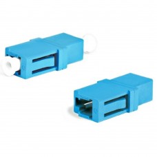 Монтажное оборудование Hyperline FA-P00Z-LC/­LC-N/­WH-BL Оптический проходной адаптер LC-LC, SM, simplex, корпус пластиковый, синий, белые колпачки