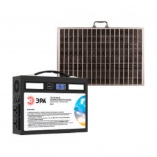 ЭРА Стабилизаторы напряжения ЭРА Б0062849 Портативная солнечная электростанция ERAZS-02 (комплект), 400 Вт, 54 000 мАч, Li-ion. Солнечная панель 50 Вт