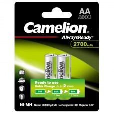 Аккумулятор Camelion Always Ready AA-2700mAh Ni-Mh BL-2 (NH-AA2700BP2, аккумулятор,1.2В)