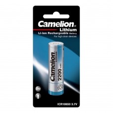 Аккумулятор Camelion  ICR18650  2200 mah (ICR18650F-22BP1, аккумулятор, 3.7 V, Li-Ion/ LiCoO2)