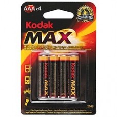 Батарейка Kodak LR03-4Bl Max Super Alkaline K3A-4 (40/200/32000) (4 шт. в уп-ке)