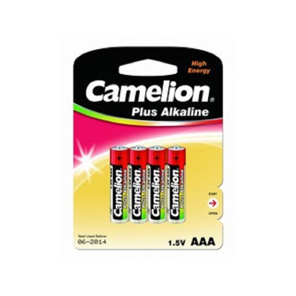 Батарейка Camelion  LR03  Plus Alkaline BL-4 (LR03-BP4, батарейка,1.5В)  (4шт. в уп-ке)