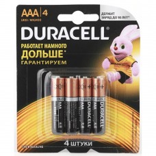 Батарейка DURACELL LR03-4BL BASIC CN (48/192/29184) (AAA MN2400) (4 шт в уп-ке)