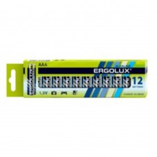 Батарейка Ergolux  LR03 Alkaline BP-12 (LR03 BP-12, батарейка,1.5В) (12 шт. в уп-ке)