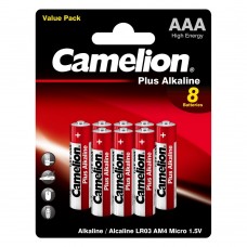 Батарейка Camelion Plus Alkaline BL8  LR03 (LR03-BP5+3, батарейка,1.5В)(8шт. в уп-ке)
