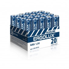 Батарейка Ergolux.. LR03 Alkaline BP20 ( LR03 BP20, батарейка,1.5В)(20 шт. в уп-ке)