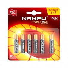 Батарейка Nanfu Батарейка щелочная AAA (5+1шт.)