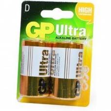 Батарейки GP Ultra Alkaline (GP 13AU-CR2 )13AU LR20,  2 шт D (2 шт. в уп-ке)