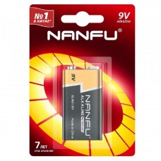 Батарейки  Nanfu Батарейка щелочная 9V (6LR61 1B) (1 шт. в уп-ке)