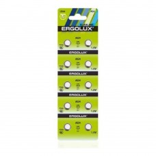 Батарейки Ergolux AG 4  BL-10 (AG4-BP10, LR66 /LR626 /177 /377 батарейка для часов) (10 шт. в уп-ке)