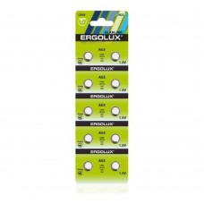 Батарейка Ergolux AG 5  BL-10 (AG5-BP10, LR48 /LR754 /193 /393 батарейка для часов)(10 шт. в уп-ке)