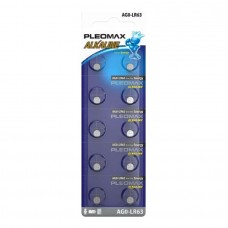 Батарейка Pleomax AG0 (379) LR521, LR63 Button Cell (100/1000/98000) (10 шт. в уп-ке)