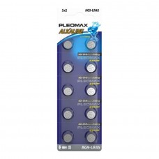 Батарейка Pleomax AG9 (394) LR936, LR45 Button Cell (100/1000/70000) (10 шт. в уп-ке)