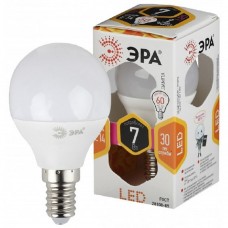 ЭРА Светодиодные лампы ЭРА Б0020548 Лампочка светодиодная STD LED P45-7W-827-E14 E14 / Е14 7Вт шар теплый белый свет  	