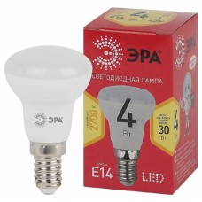 ЭРА Светодиодные лампы ЭРА Б0052442 Лампочка светодиодная RED LINE LED R39-4W-827-E14 R Е14 / E14 4Вт рефлектор теплый белый свет 