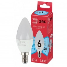 ЭРА Светодиодные лампы ЭРА Б0051057 Лампочка светодиодная RED LINE LED B35-6W-840-E14 R E14 / Е14 6 Вт свеча нейтральный белый свет