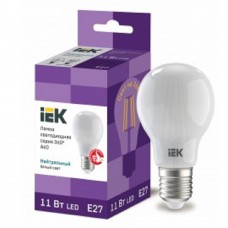 светодиодные лампы  Iek LLF-A60-11-230-40-E27-FR Лампа LED A60 шар матов. 11Вт 230В 4000К E27 серия 360°    