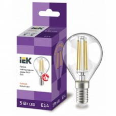 светодиодные лампы  Iek LLF-G45-5-230-30-E14-CL Лампа LED G45 шар прозр. 5Вт 230В 3000К E14 серия 360°    